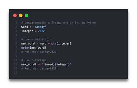 Python Concatenate A String And Int Integer Datagy