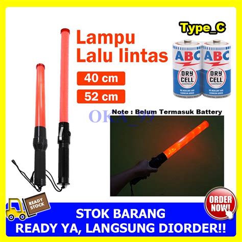 Jual Tongkat Lalin Panjang Stik Parkir Lampu Senter Lalu Lintas Polis