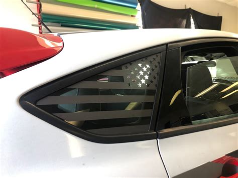 American Flag Quarter Window Decal 2013 2019 Focus St Premium Auto