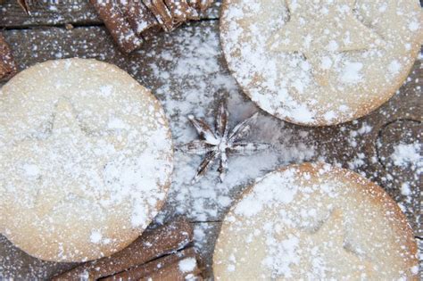 Warm Image Of Christmas Foods On Rustic Style Wooden Background Stock