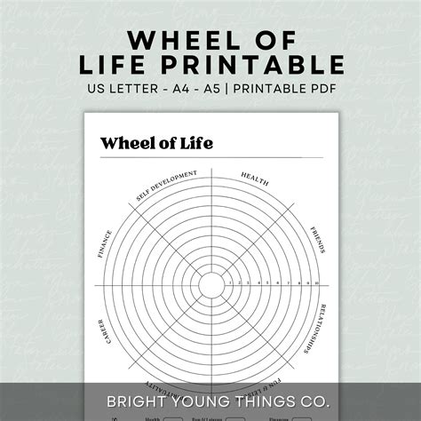 Wheel Of Life Printable Worksheet Wheel Of Life Pdf Printable Self