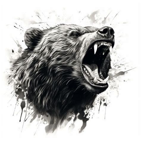 Flash Tattoo Bear Traidisiúnta
