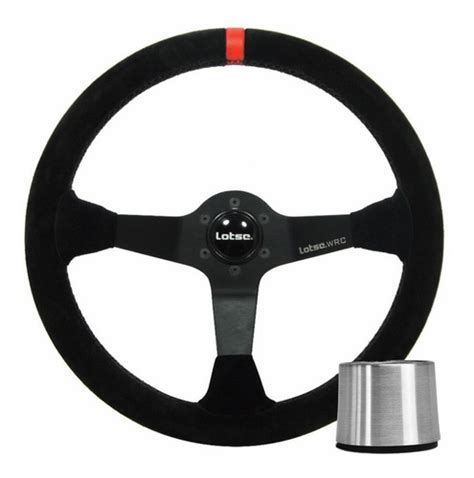 Volante Esportivo Lotse Wrc Camurça Preto Cubo Gol Saveiro