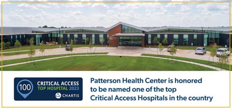 Patterson Health Center Recognized As A Top Critical Access Hospital Patterson Health Center