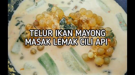 Telur Ikan Mayong Masak Lemak Cili Api Youtube