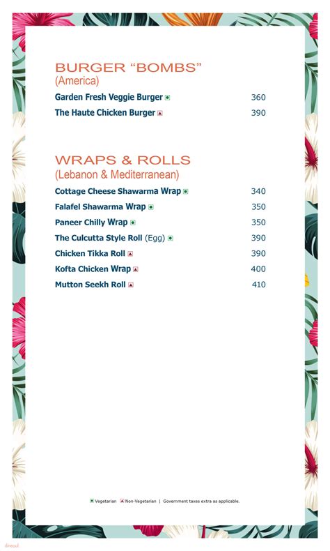 Menu Of 1bhk Bar House Kitchen Vashi Mumbai Dineout