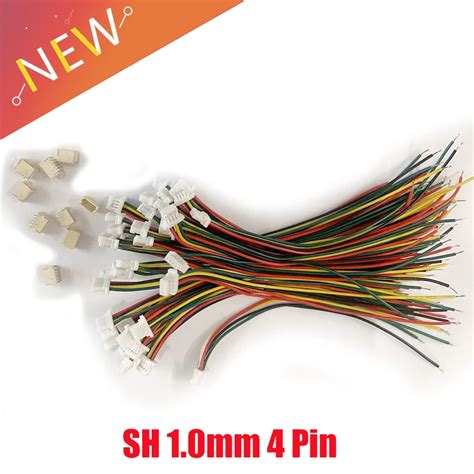 20sets Mini Micro SH 1 0mm 4 Pin JST Connector With Wires Cables 100mm