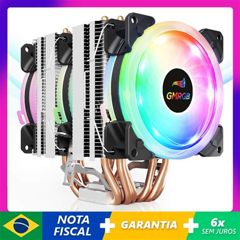 Cpu Cooler Silent Rgb Heatpipes Ventilador Pwm Pin Para Intel Lga