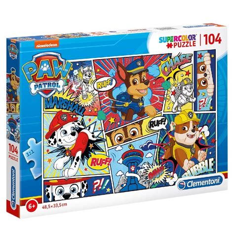 Clementoni SuperColor Puzzel Paw Patrol Strip 104 Stukjes Puzzels