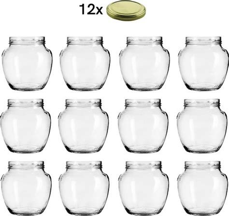 12x Bocaux décoratifs weck verre 1 litre avec fermeture 1000ml