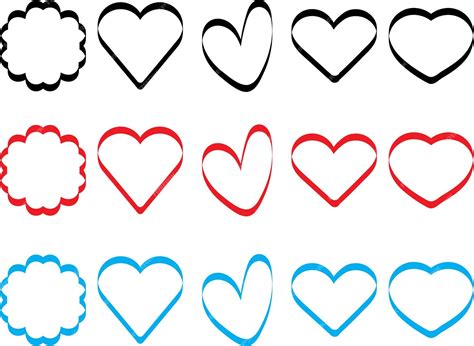 Сердце SVG Bundle Валентинское сердце Svg Скетч Svg Любовь Svg Форма ...