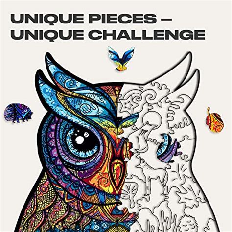 Unidragon Wooden Jigsaw Puzzles Charming Owl Pcs Medium X