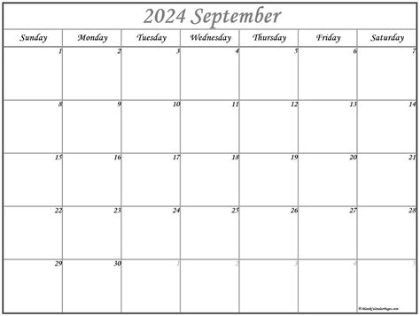 September 2024 Calendar Free Printable Calendars