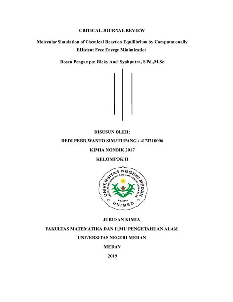 Cjr Tugas Critical Journal Review Molecular Simulation Of Chemical