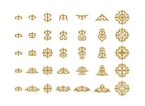 Balloons with traditional kazakh ornament 1 Vector Image