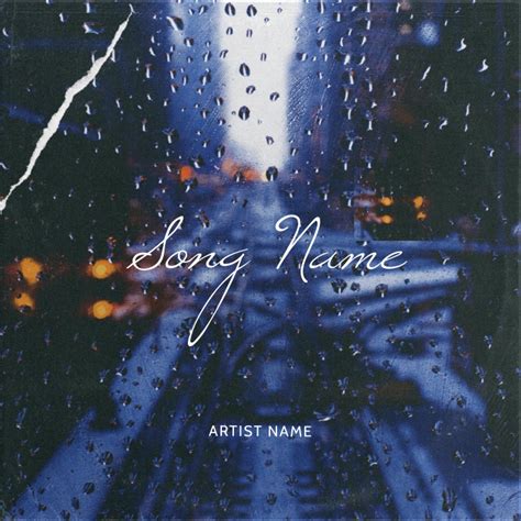 Rain On The Street Album Cover Art Template Postermywall