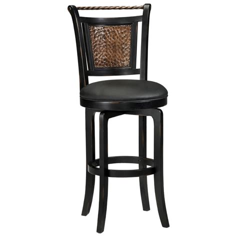 Norwood 30 5 Swivel Bar Stool Black Hammered Copper Dcg Stores