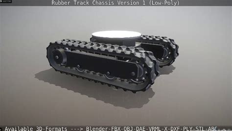 3d Model Rubber Track Chassis Version 1 Low Poly Vr Ar Low Poly