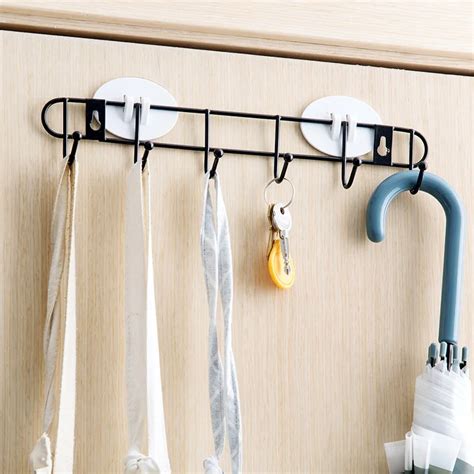 Wrought Iron Hook Free Kitchen Wall Hanging Hanger Kitchen Rack In