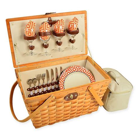 Picnic At Ascot Settler Picnic Basket For 4 Bed Bath And Beyond