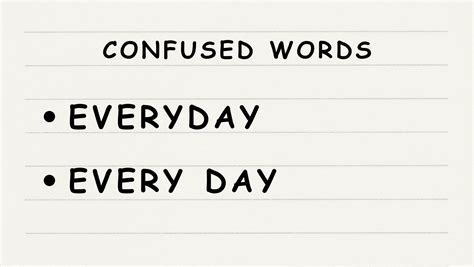 Confused Words Everyday Vs Every Day English Plus