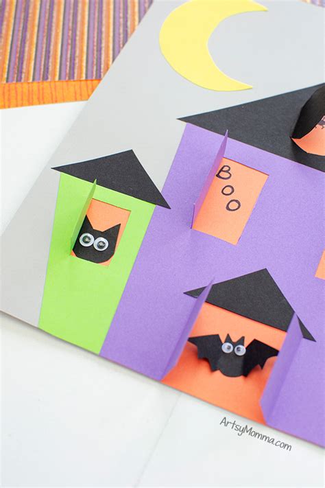 Printable Haunted House Craft For Halloween Artsy Momma