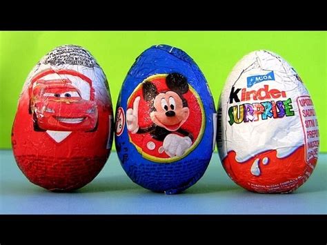 Mickey Mouse Surprise Egg Kinder Surprise Eggs Disney Pixar Cars