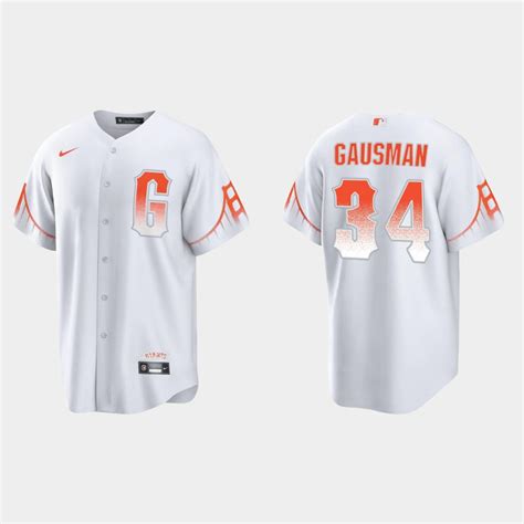 San Francisco Giants 34 Kevin Gausman Mens 2021 City Connect White