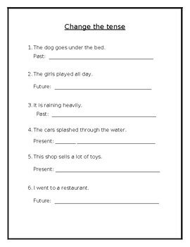 Practice Changing The Tense By Othmane Chihab Tpt