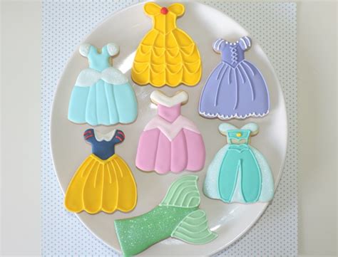 Biscoitos Decorados Vestidos Princesas Disney Elo