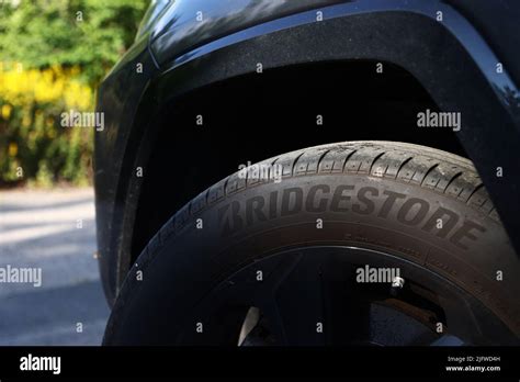 Bridgestone tires on a car Stock Photo - Alamy