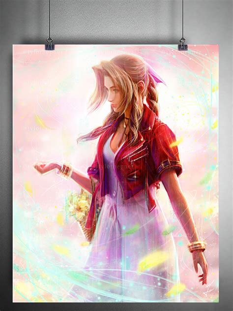 Aerith Final Fantasy Vii Remake Limited Edition Fine Art Print Ff