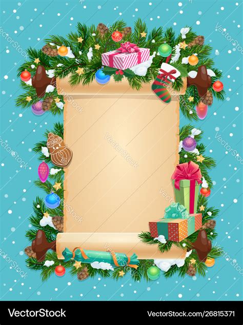 Winter holiday christmas card blank ingot Vector Image