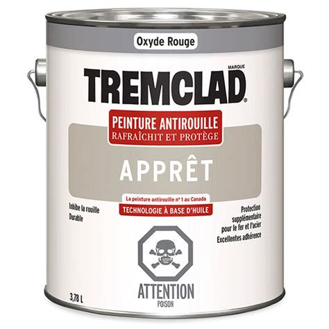 Apprêt antirouille à base d huile pour métal Tremclad oxyde rouge