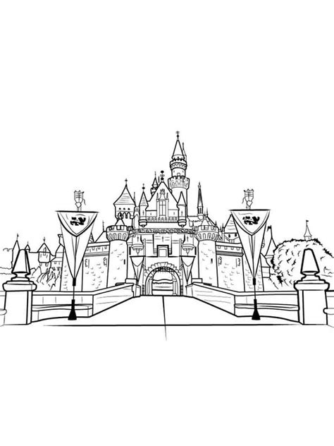 Disneyland Coloring Page Free Printable