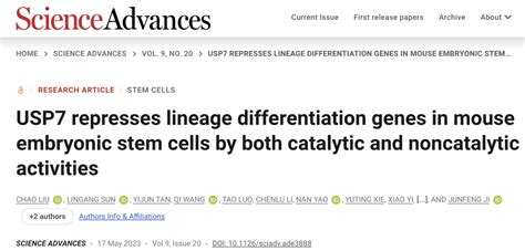 Science Advances Usp Westlake Omics