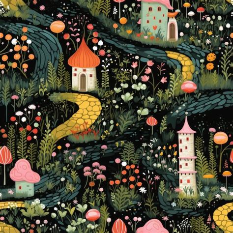 Premium Photo Whimsical Pathway Through Magical Gardens