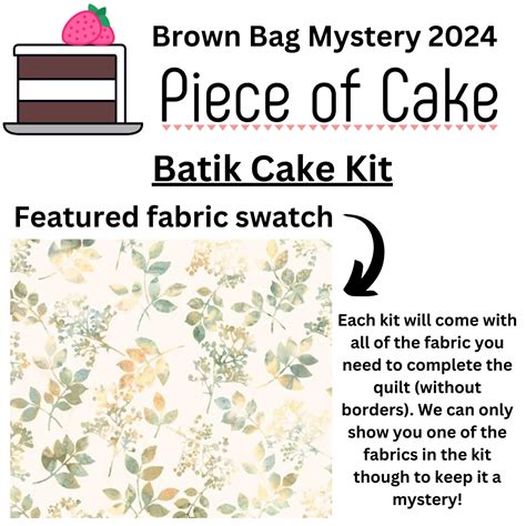 Brown Bag Mystery Kit Batik Cake