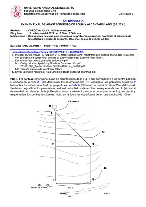 Solucionario De Examen Final Ciclo Ii Ing Guillermo Arturo