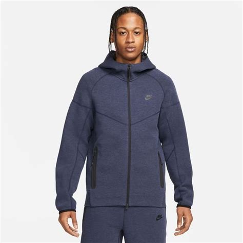 Nike Hoodie Nsw Tech Fleece 24 Fz Navy Zwart Unisportstore Nl