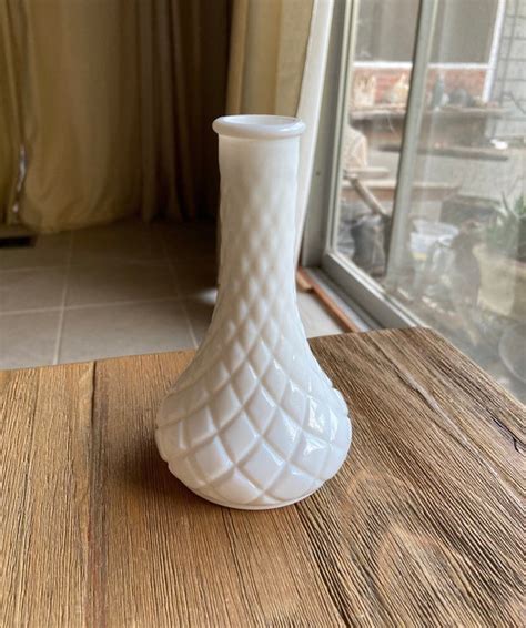 Vintage Milk Glass Vase Etsy