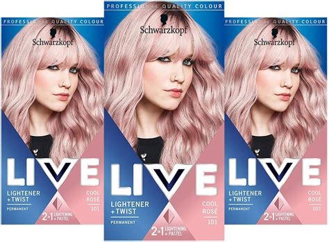 Schwarzkopf Live Lightener Twist Pink Hair Dye 3 Pack Permanent