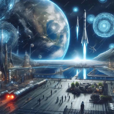 Una Representación De Una Futura Colonia Espacial Que Ilustra El Potencial De La Expansión