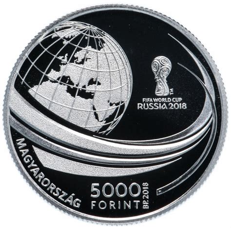 Монета Венгрия 5000 форинтов 2018 год Чемпионат мира по футболу Россия ...