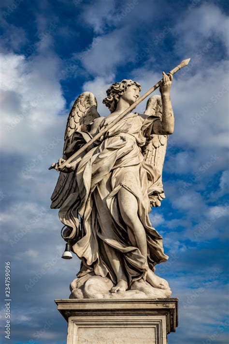 Angel With The Lance On The Ponte Sant Angelo Over The Tiber At The