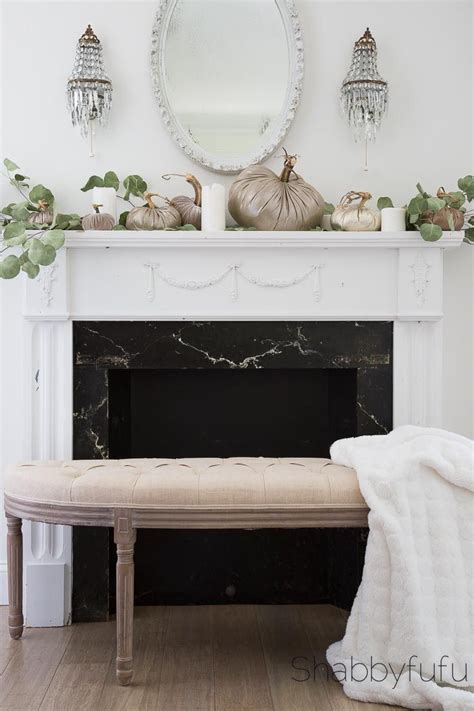 Simple Elegant Mantel Fall Mantel Design - shabbyfufu.com | Elegant ...