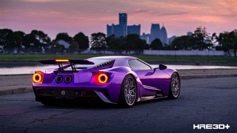 Hre3d Titanium Wheels Look Bling Bling On Purple Ford Gt Autoevolution