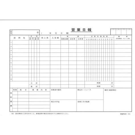 【お取り寄せ】日本法令 営業日報 販売1 営業日報 営業販売関係 法令様式 ビジネスフォーム ノート 514102ココデカウ 通販