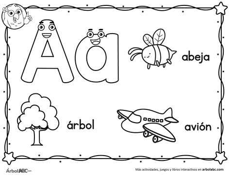 Letra A Para Colorear Rbol Abc Actividades De Letras Ense Anza De