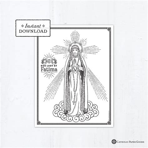 Our Lady Of Fatima Coloring Page